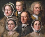 HOGARTH, William Heads of Six of Hogarth's Servants (mk08) Spain oil painting reproduction
